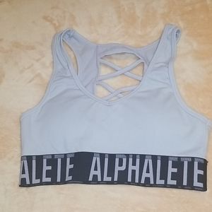 Lattice back sports bra